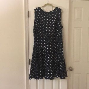 Tommy Hilfiger Navy/White Fitted Work Dress